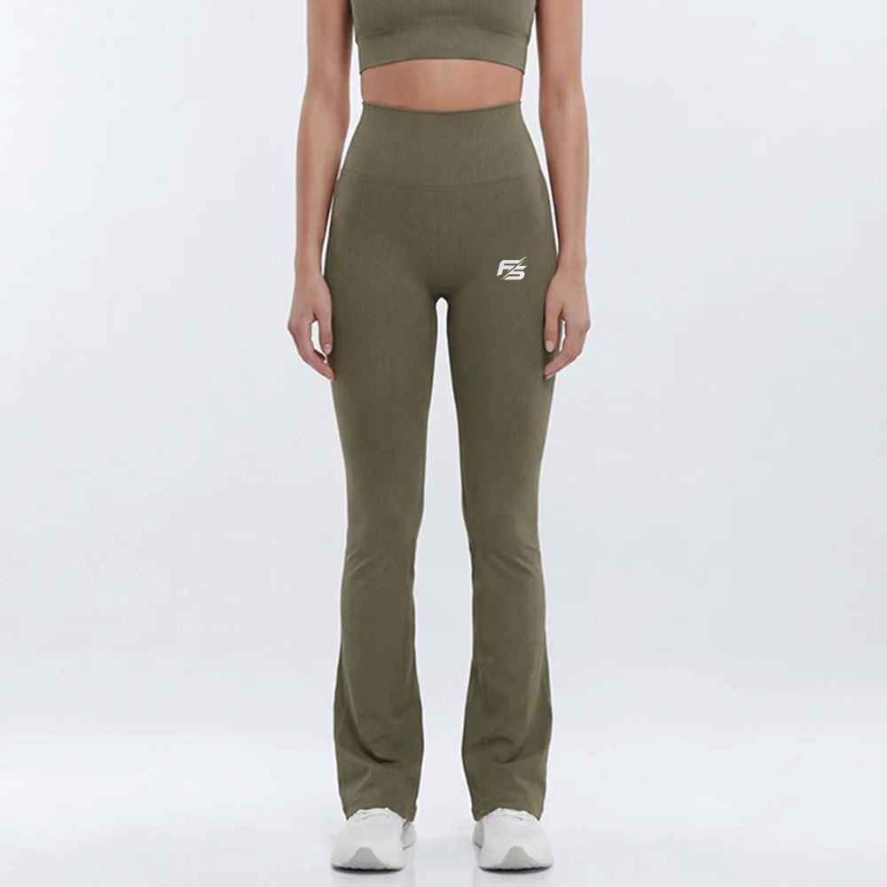 Contrast Texture Leggings - Black