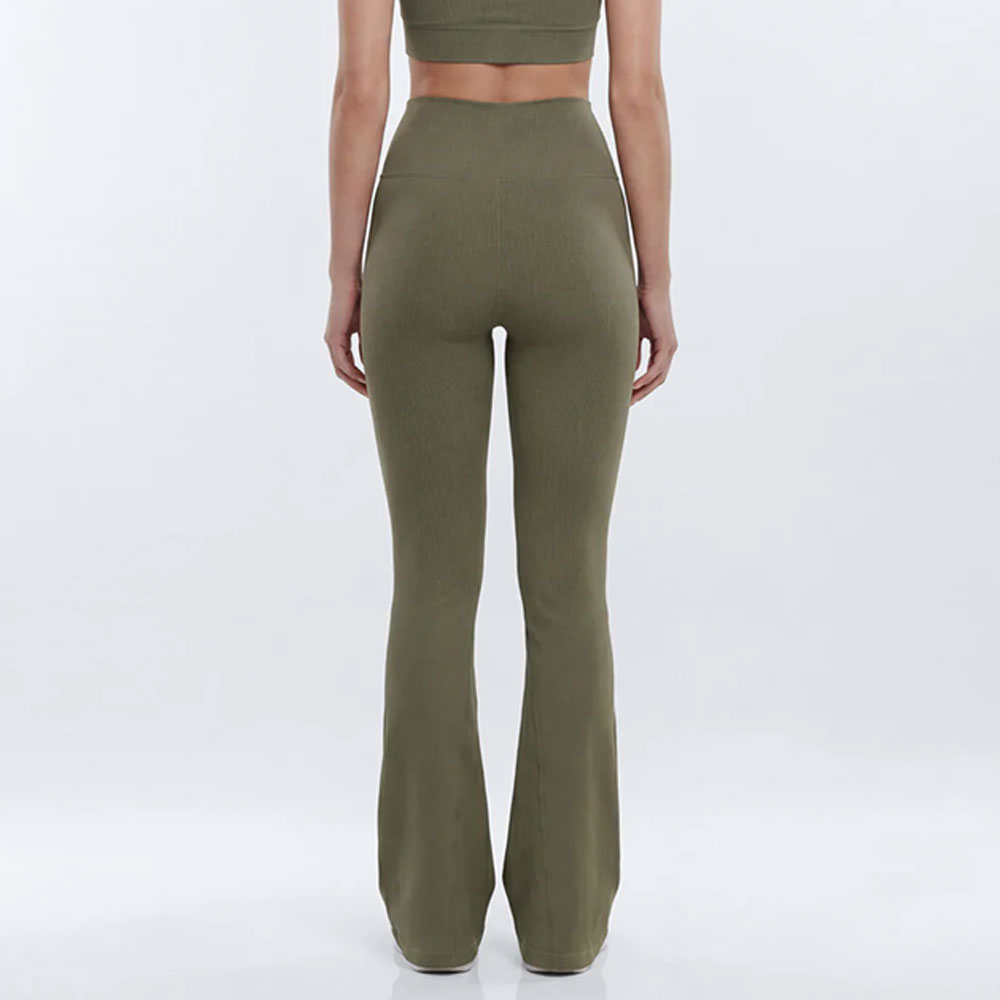 Contrast Texture Leggings - Black - Image 2