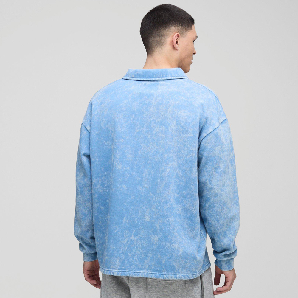 Oversized Textured Revere Polo - Image 2