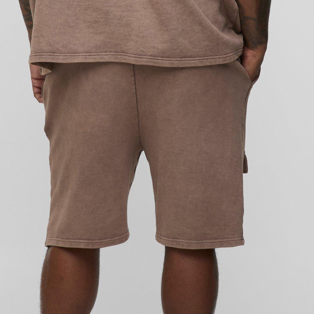 Slim Fit Bonded Scuba Short Length Pintuck Shorts - Image 2