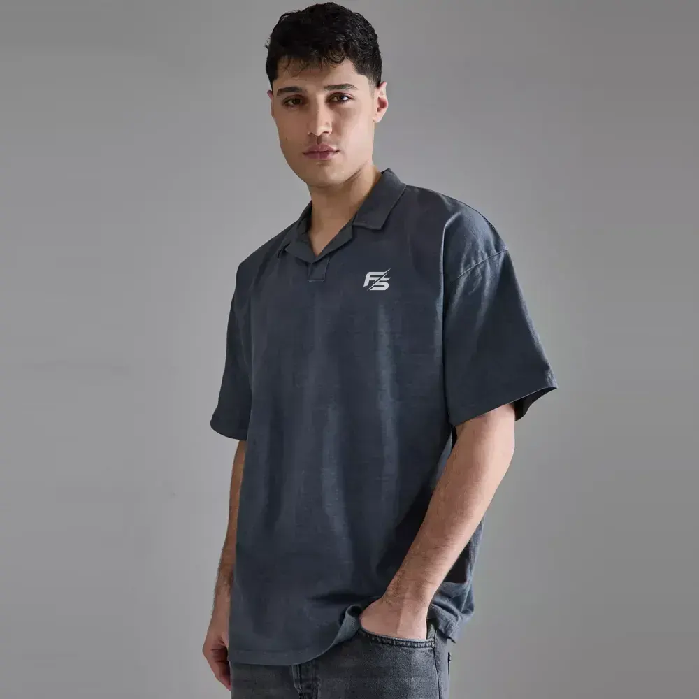 Oversized Washed Revere Polo