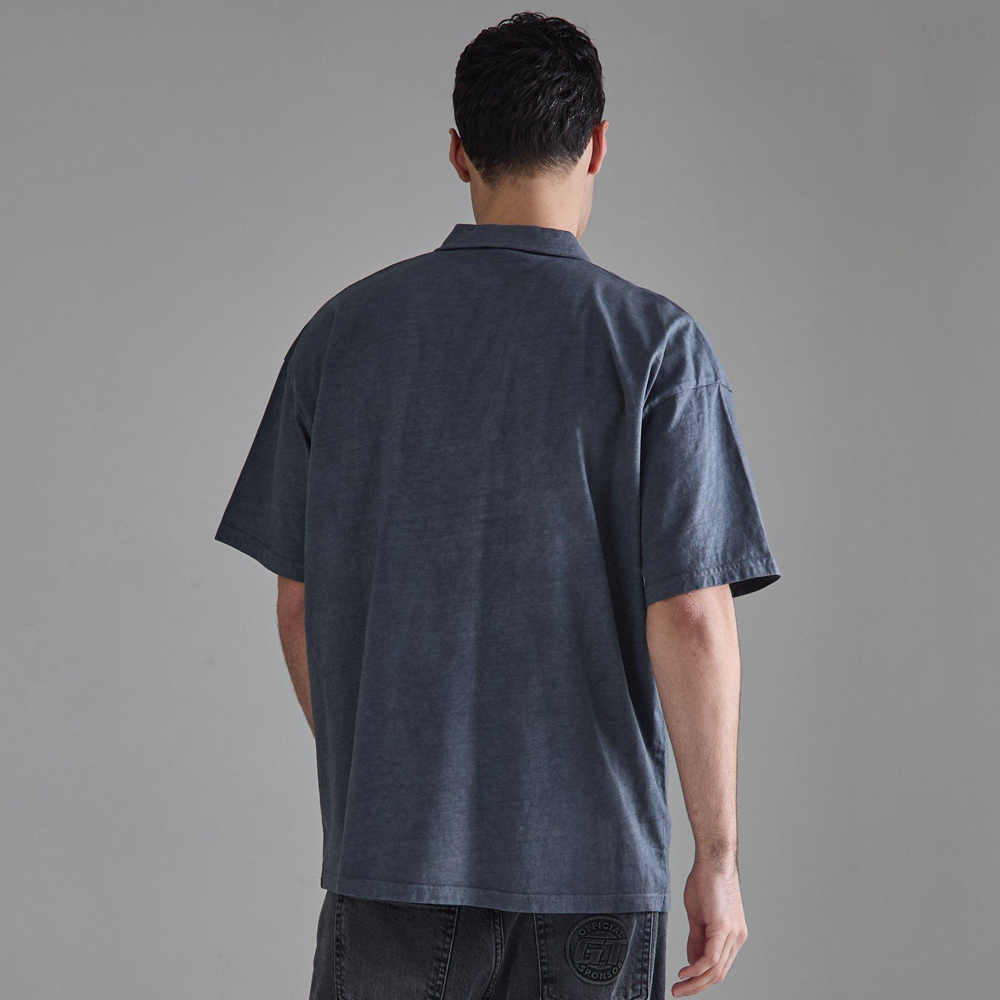 Oversized Washed Revere Polo - Image 2