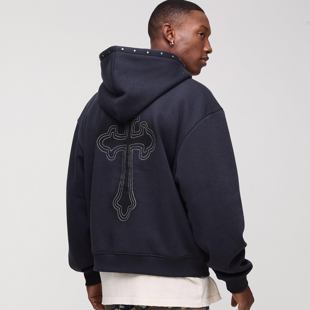 Oversized Ghost Band License Printed Hoodie - Image 2