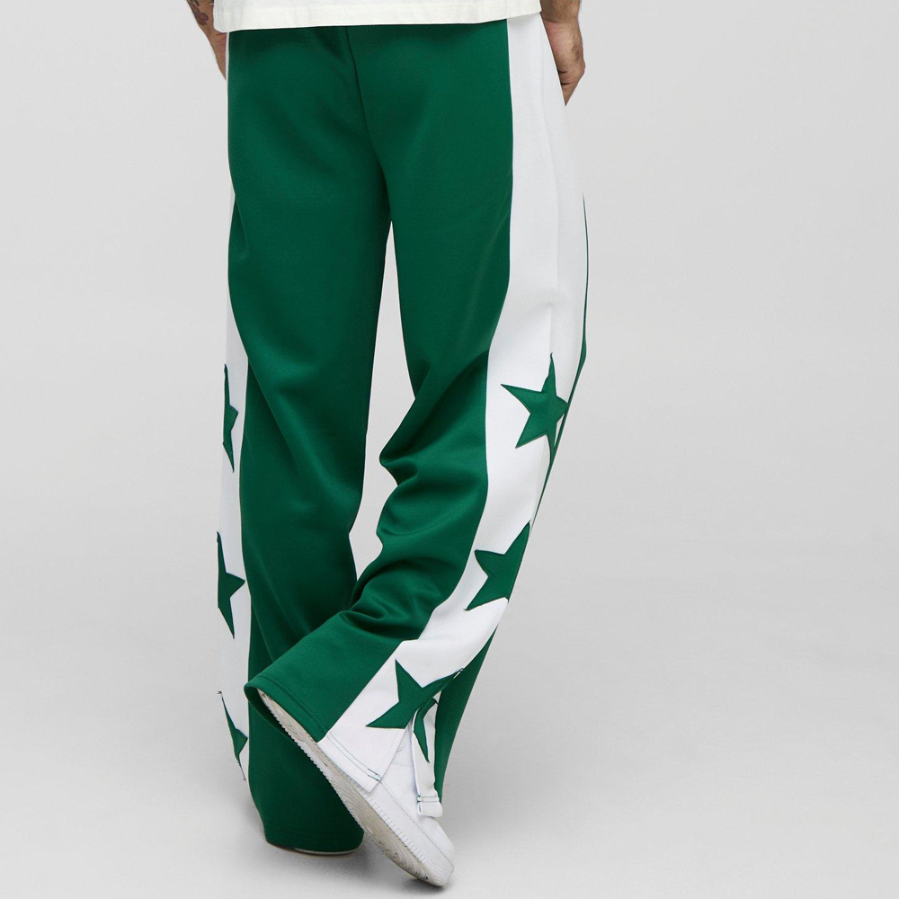 Extreme Wide Leg Man Colour Block Joggers - Image 2
