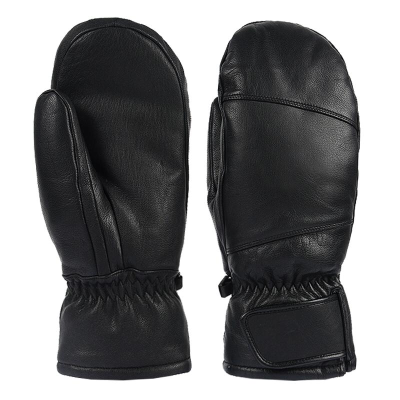 Leather winter mitten